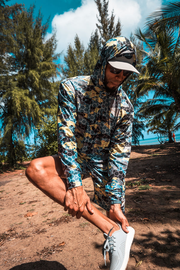 Yellow camo top