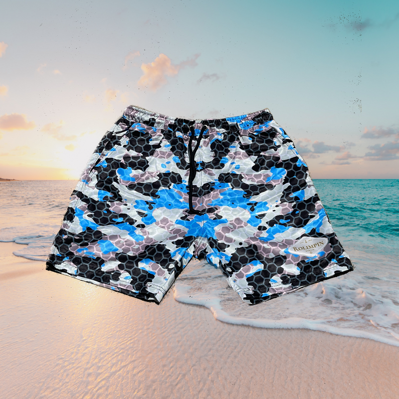 Blue camo shorts